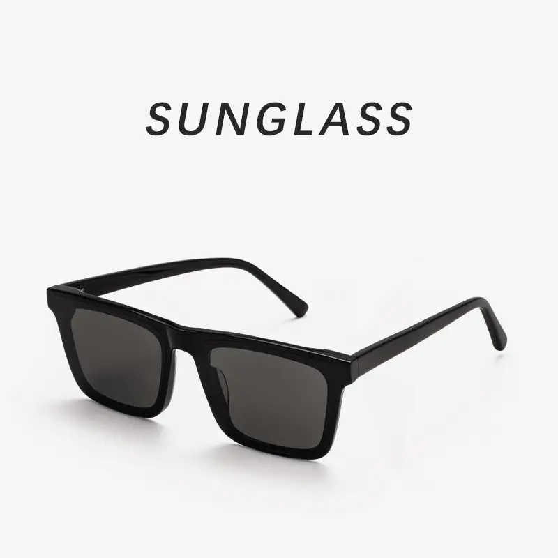 Pure Plate Large Frame Square Sunglasses Women 6006 High Definition Nylon Sunscreen Men - Image 5