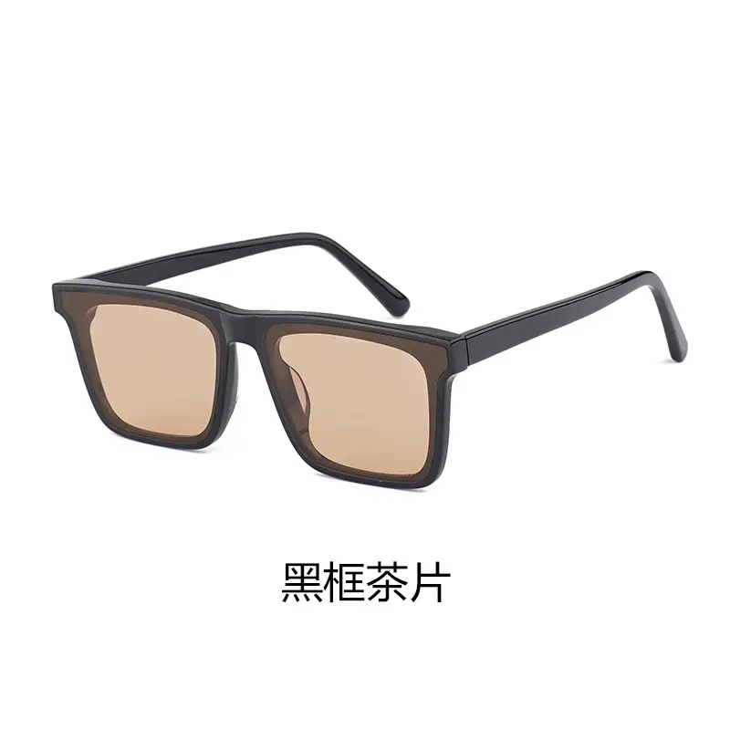 Pure Plate Large Frame Square Sunglasses Women 6006 High Definition Nylon Sunscreen Men - Image 2