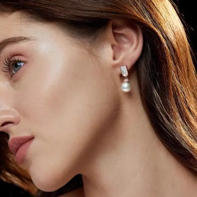 New Style Natural Freshwater Pearl Earrings for Women - Image 2