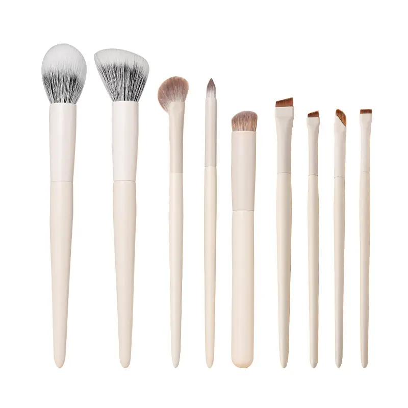 Cloud porcelain makeup brush set with half fan nose brush - Image 14