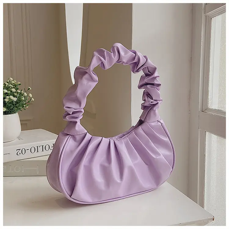 Korean Style Dumper Bag Gold French Cloud Shoulder — feature 22