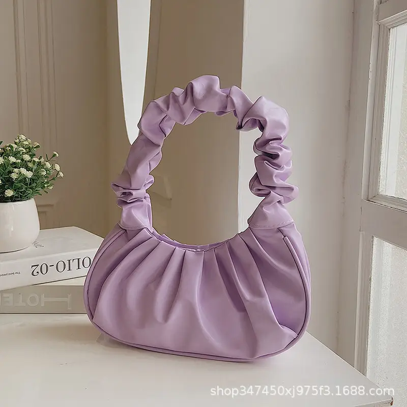 Korean Style Dumper Bag Gold French Cloud Shoulder - Image 3