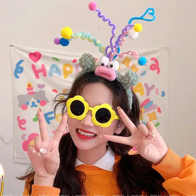 Cute Purple Cartoon Headband for Women