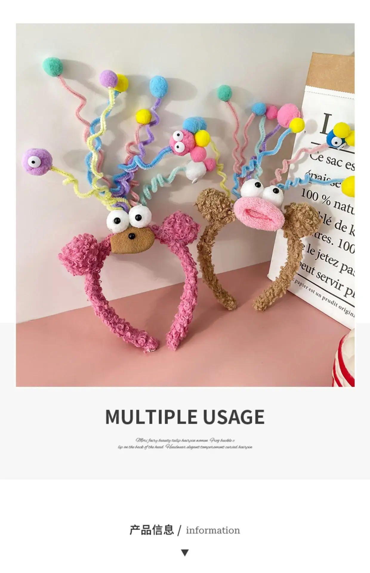 Cute Purple Cartoon Headband for Women — feature 3