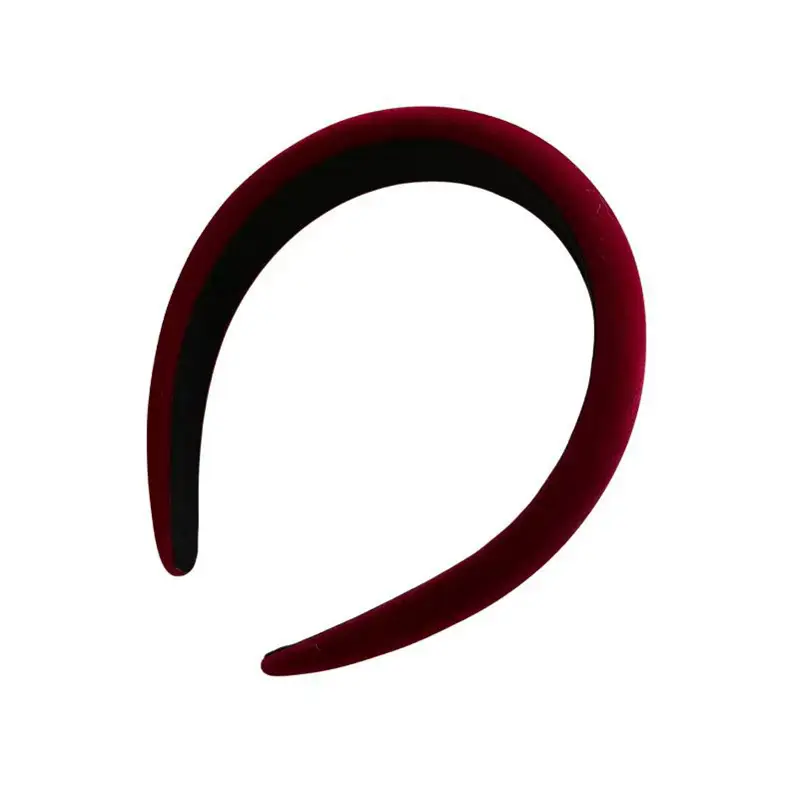 Retro Red Velvet Headband for Women Winter Hair Accessories - Image 6