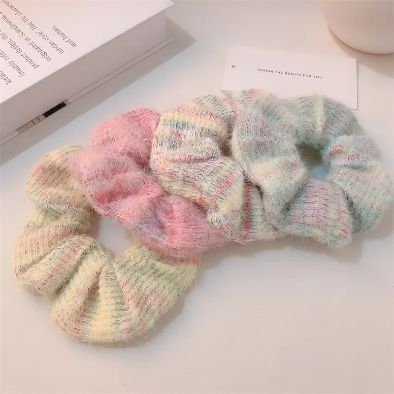 Autumn Winter Wool Knitted Hair Rope for Girls