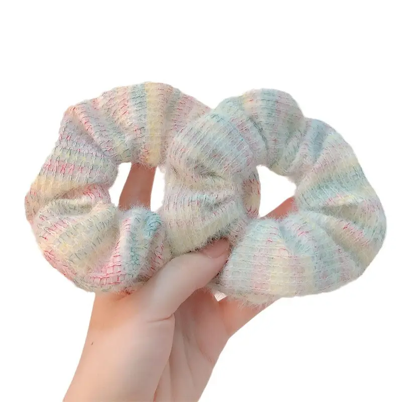 Autumn Winter Wool Knitted Hair Rope for Girls