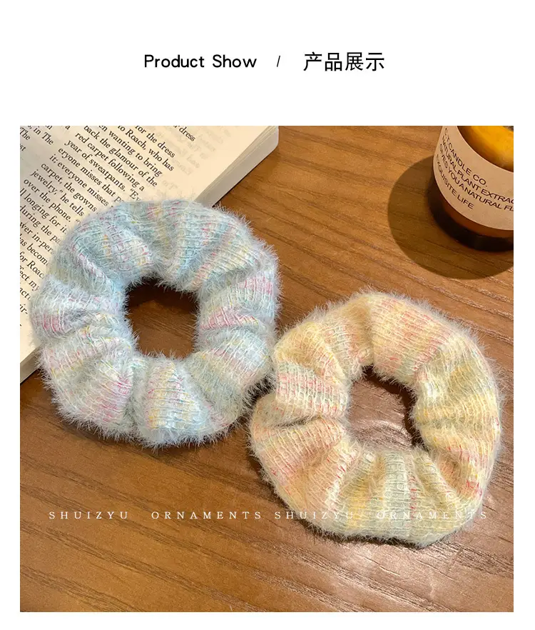 Autumn Winter Wool Knitted Hair Rope for Girls — feature 3