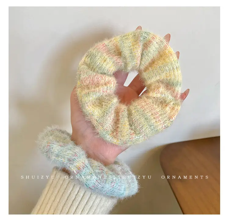 Autumn Winter Wool Knitted Hair Rope for Girls — feature 5
