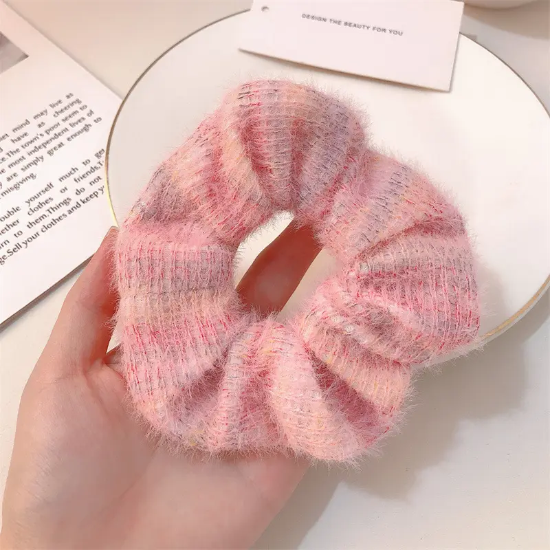 Autumn Winter Wool Knitted Hair Rope for Girls