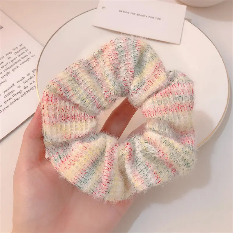 Autumn Winter Wool Knitted Hair Rope for Girls