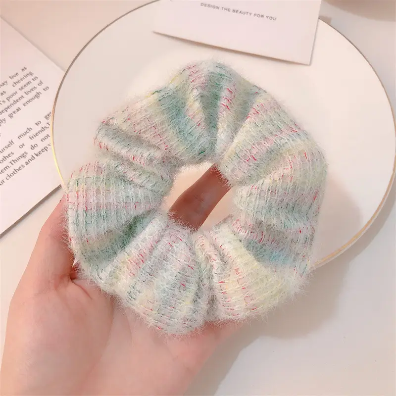 Autumn Winter Wool Knitted Hair Rope for Girls