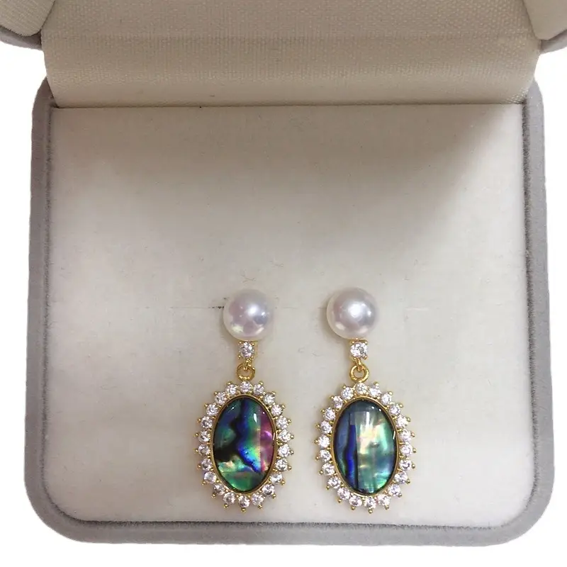 5Pc Pearl Earrings for Women Retro Gold Design