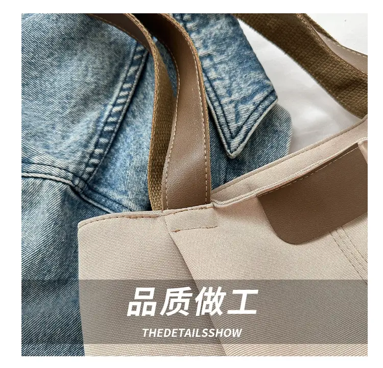 Women's Casual Canvas Shoulder Bag Large Capacity — feature 5