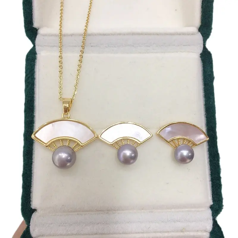 Chinese Style Pearl Pendant Set Gold Chain - Image 6