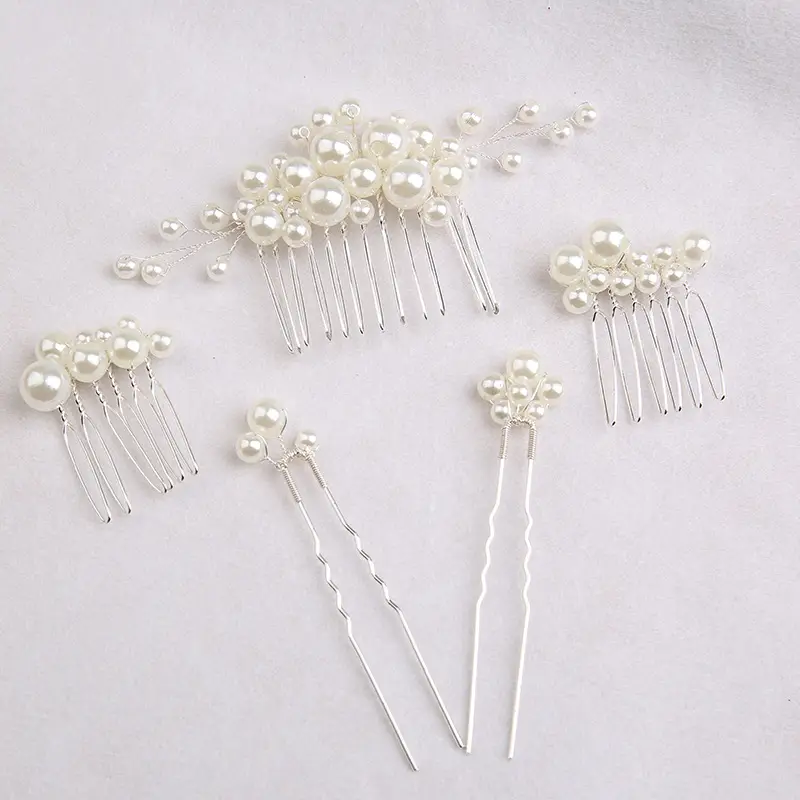 Vintage Pearl Hair Accessories for Bridal Hair Updo - Image 2