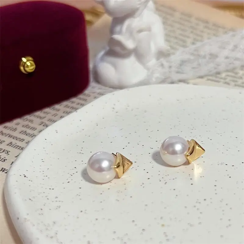 Pearl Yuhe Ear Stud Gold Plated White — feature 6