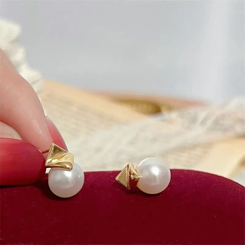 Pearl Yuhe Ear Stud Gold Plated White — feature 7