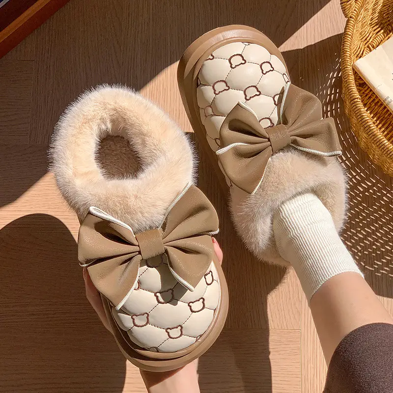 2023 Internet celebrity popular slippers winter cotton slippers women's winter waterproof home cotton slippers warm women's cotton shoes - Image 6