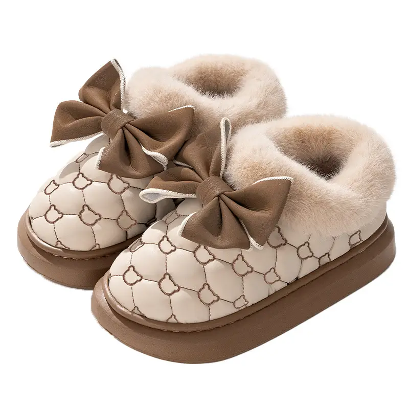 2023 Internet celebrity popular slippers winter cotton slippers women's winter waterproof home cotton slippers warm women's cotton shoes - Image 7