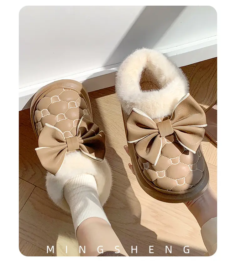 2023 Internet celebrity popular slippers winter cotton slippers women's winter waterproof home cotton slippers warm women's cotton shoes — feature 6