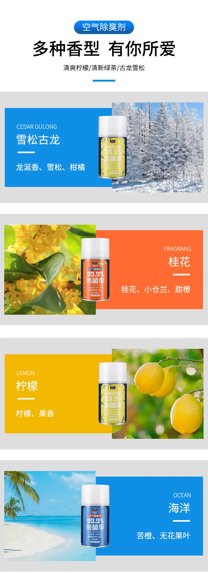 Car deodorant car perfume air freshener car one-click sterilization aromatherapy spray deodorant Indoor — feature 8