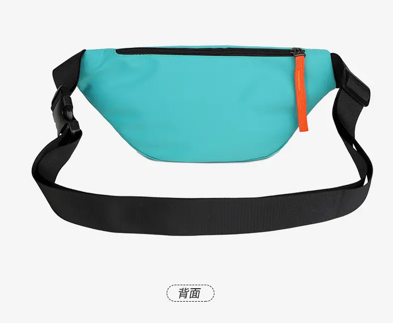 Men's Casual Waist Bag Beige Orange Zip — feature 21