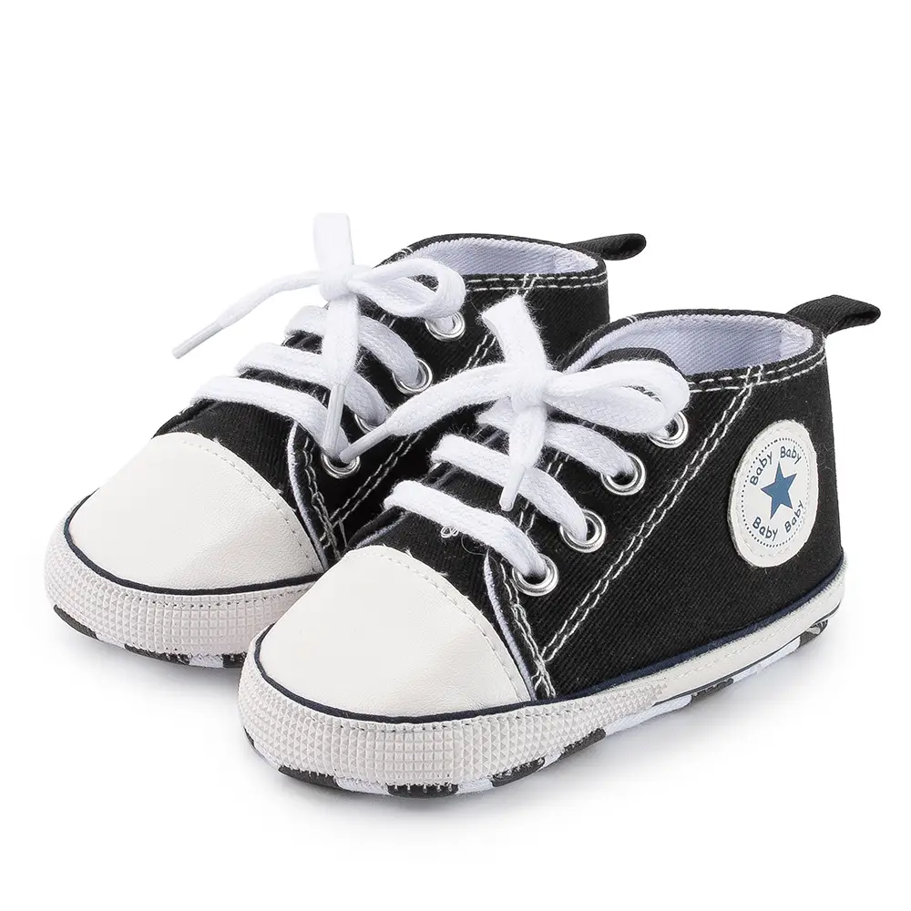 Classic Canvas Baby Shoes Navy White Soft Bottom — feature 13