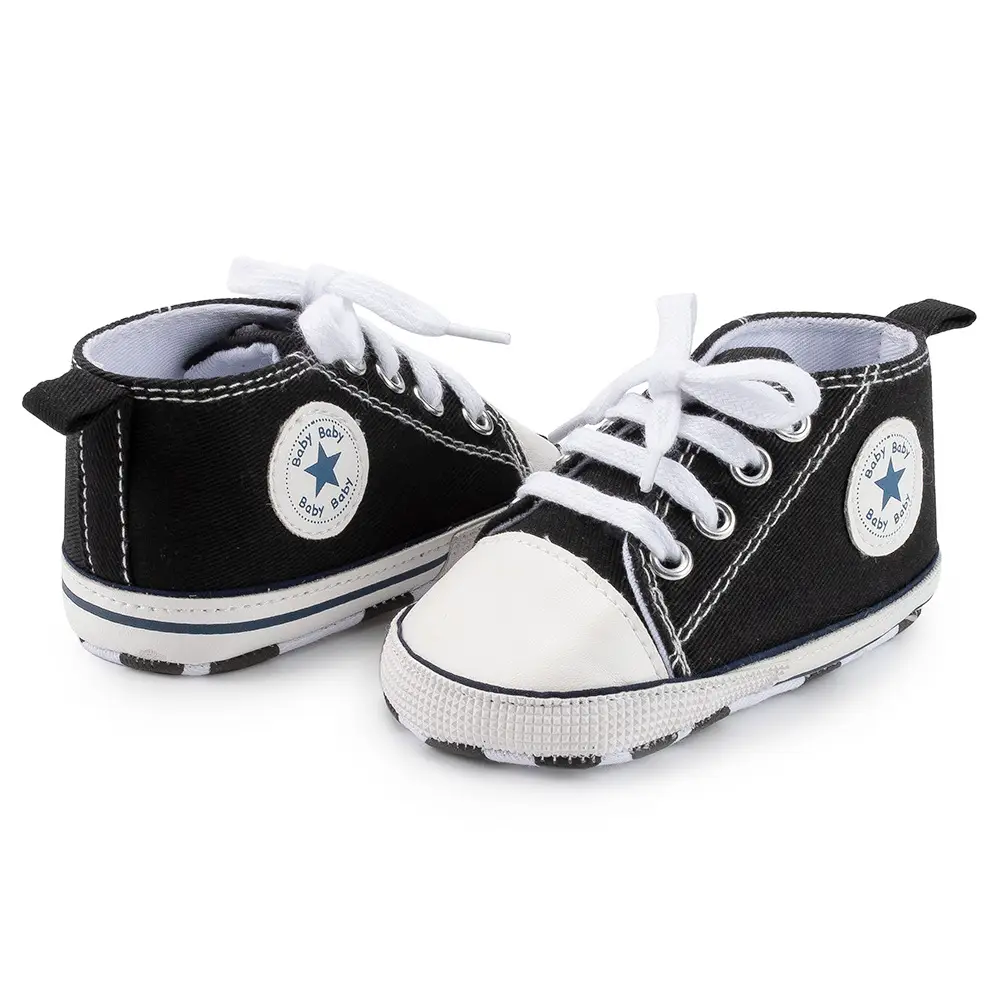 Classic Canvas Baby Shoes Navy White Soft Bottom — feature 15