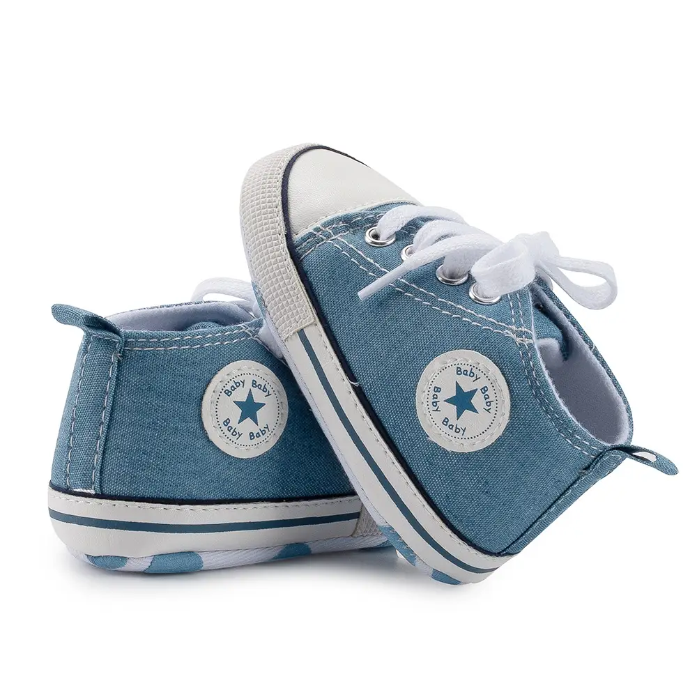 Classic Canvas Baby Shoes Navy White Soft Bottom — feature 24
