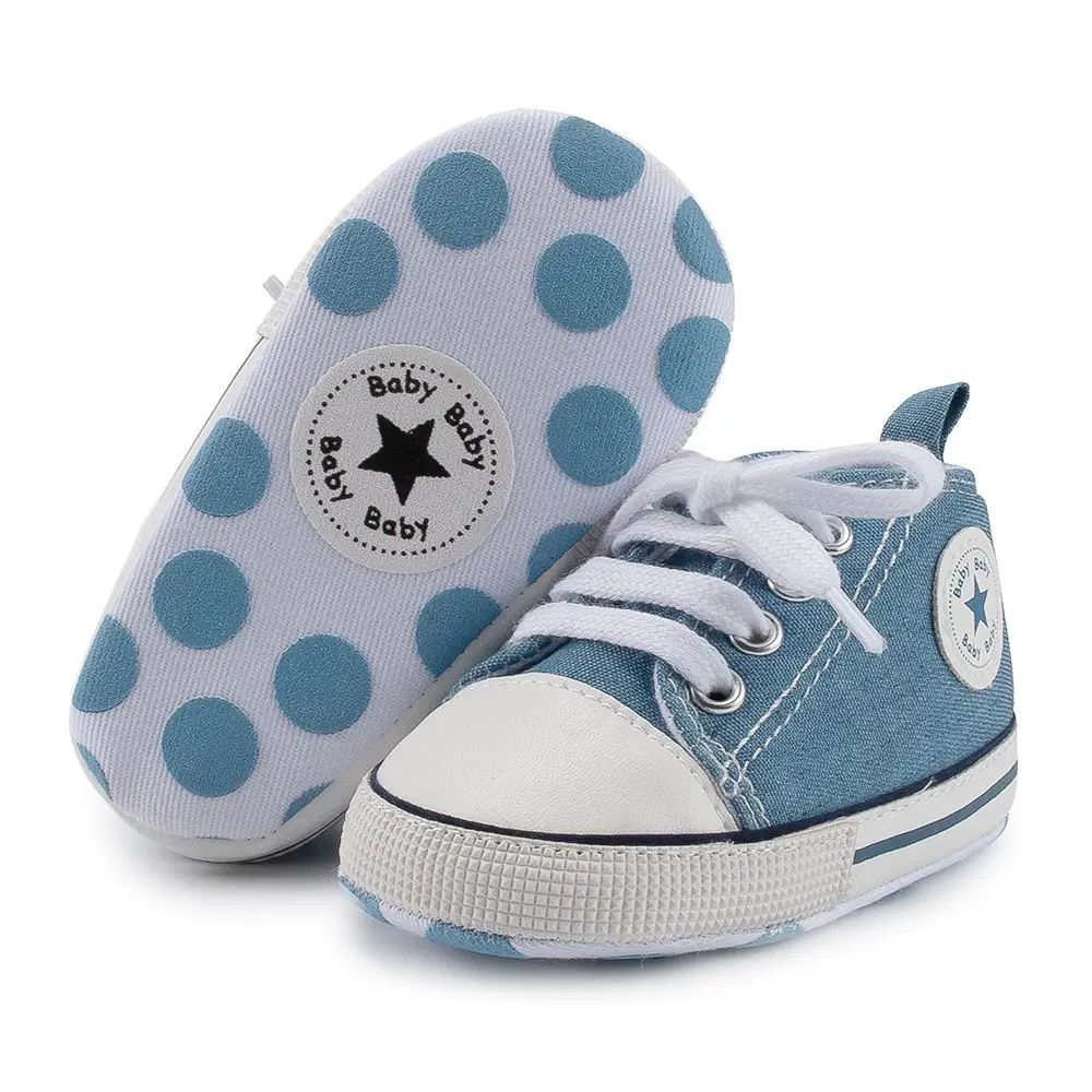 Classic Canvas Baby Shoes Navy White Soft Bottom — feature 25
