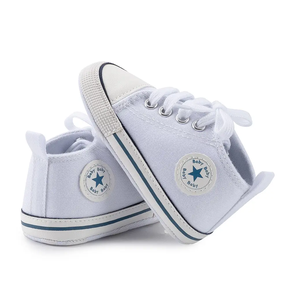 Classic Canvas Baby Shoes Navy White Soft Bottom — feature 6