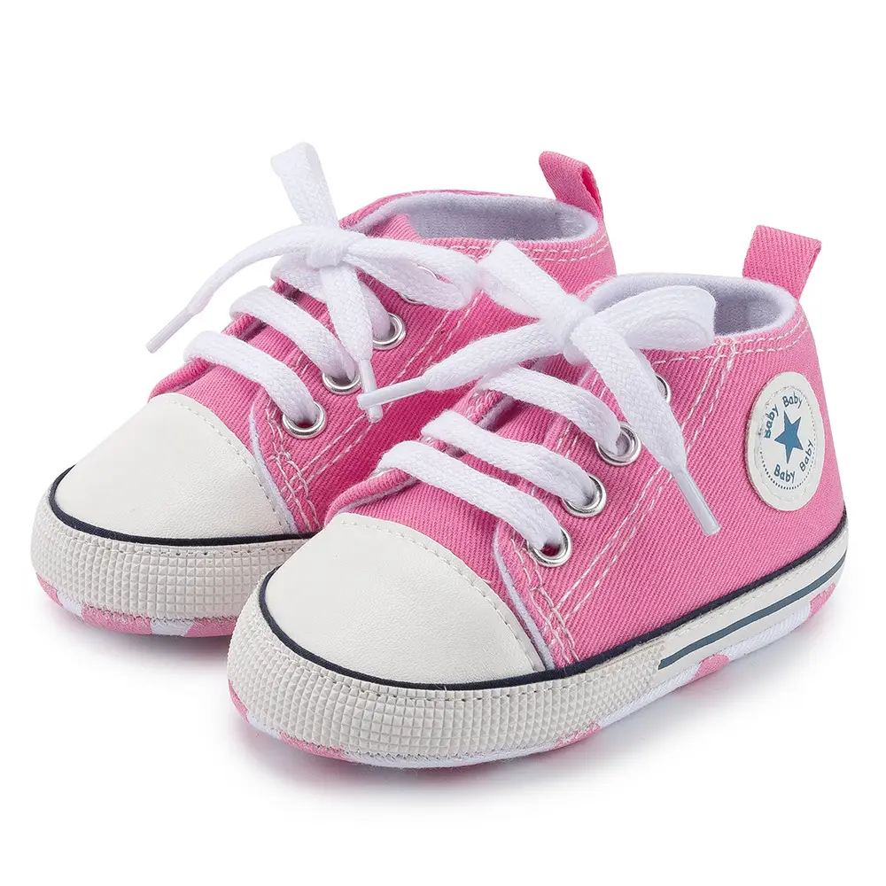 Classic Canvas Baby Shoes Navy White Soft Bottom