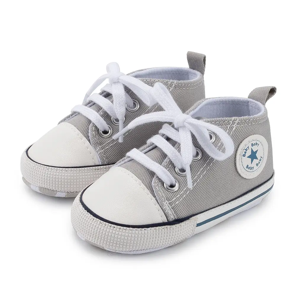 Classic Canvas Baby Shoes Navy White Soft Bottom