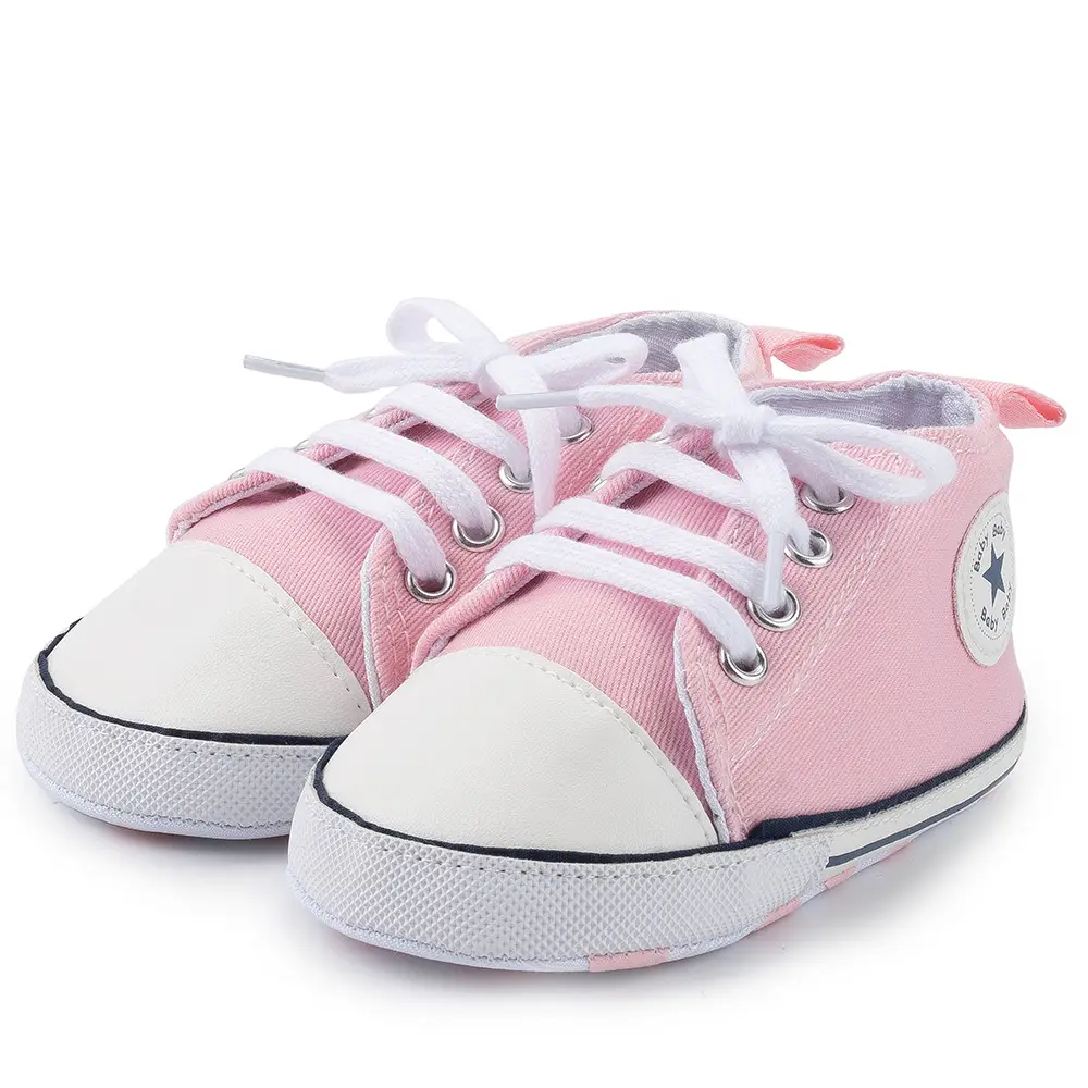 Classic Canvas Baby Shoes Navy White Soft Bottom