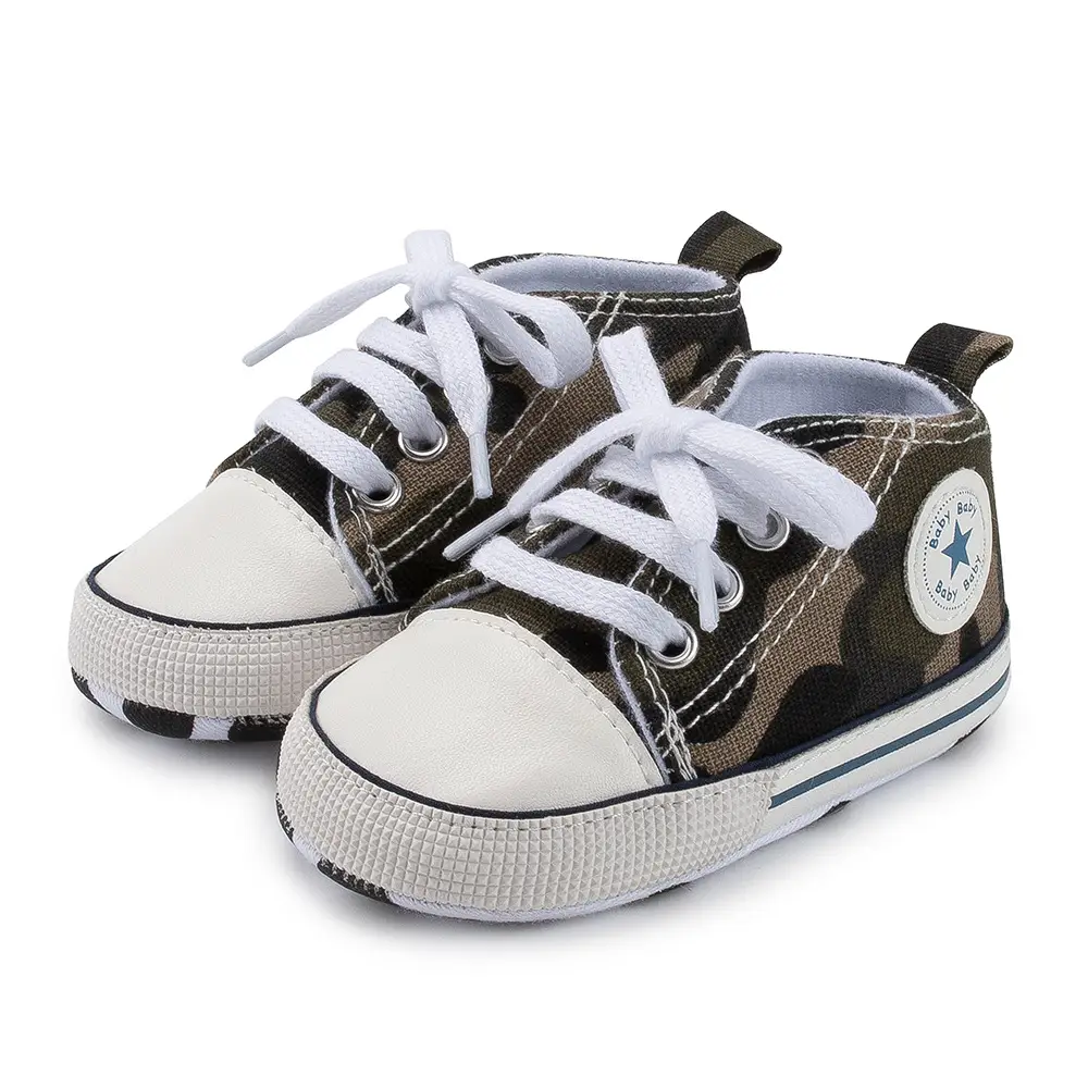 Classic Canvas Baby Shoes Navy White Soft Bottom