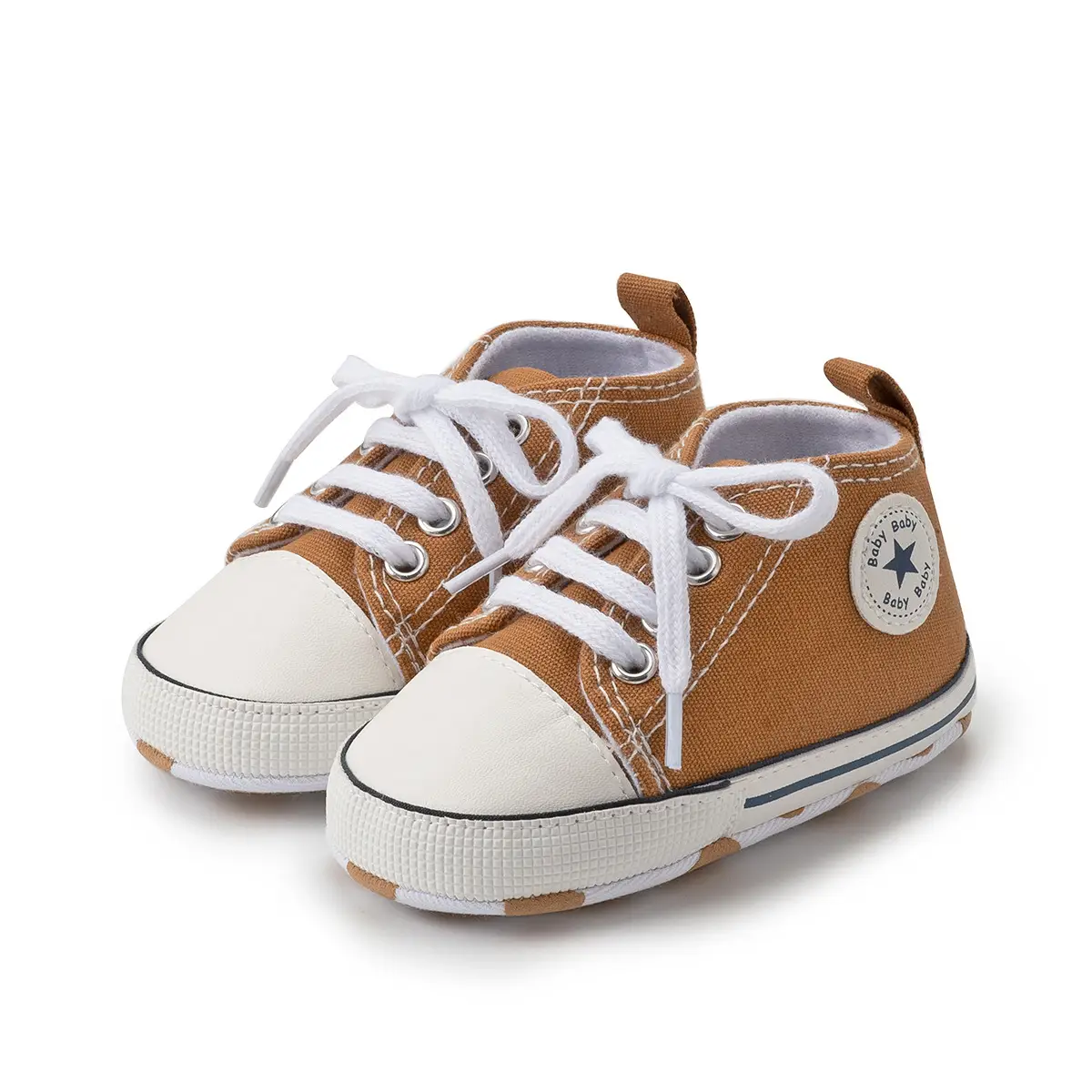 Classic Canvas Baby Shoes Navy White Soft Bottom
