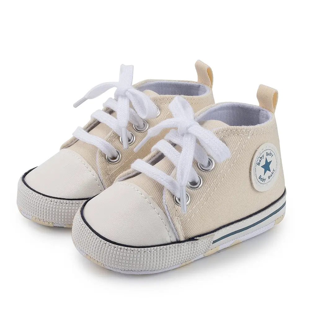 Classic Canvas Baby Shoes Navy White Soft Bottom
