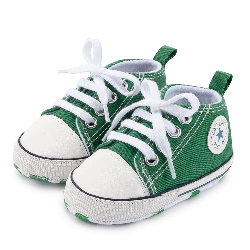 Classic Canvas Baby Shoes Navy White Soft Bottom