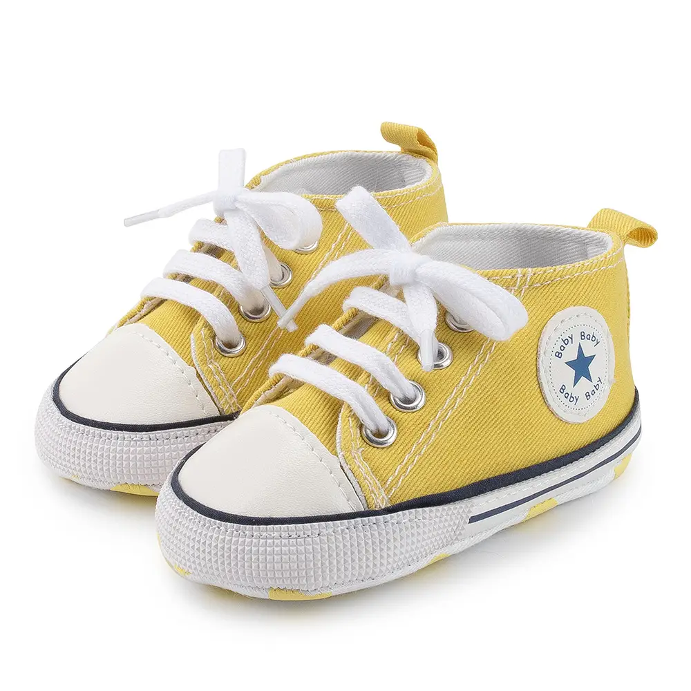 Classic Canvas Baby Shoes Navy White Soft Bottom