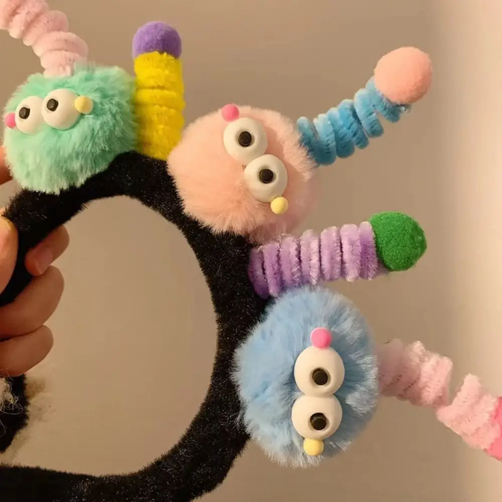 Plush Cartoon Twist Headband for Girls Winter Use