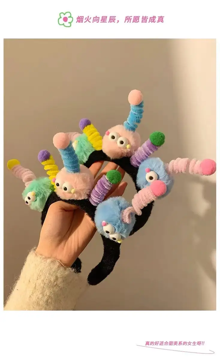 Plush Cartoon Twist Headband for Girls Winter Use — feature 5
