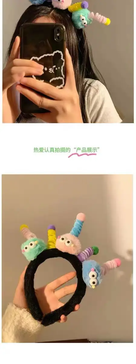 Plush Cartoon Twist Headband for Girls Winter Use — feature 6