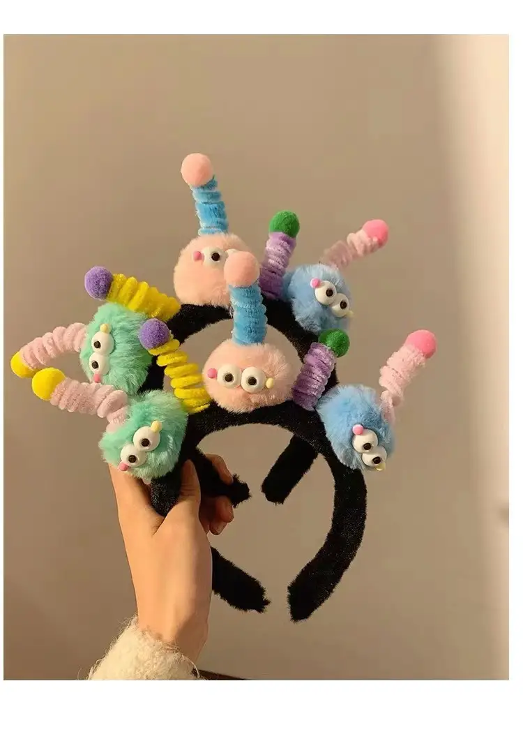 Plush Cartoon Twist Headband for Girls Winter Use — feature 8