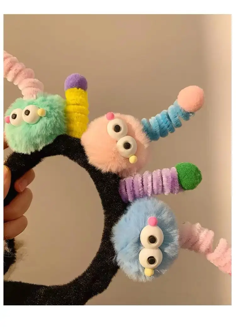 Plush Cartoon Twist Headband for Girls Winter Use — feature 9