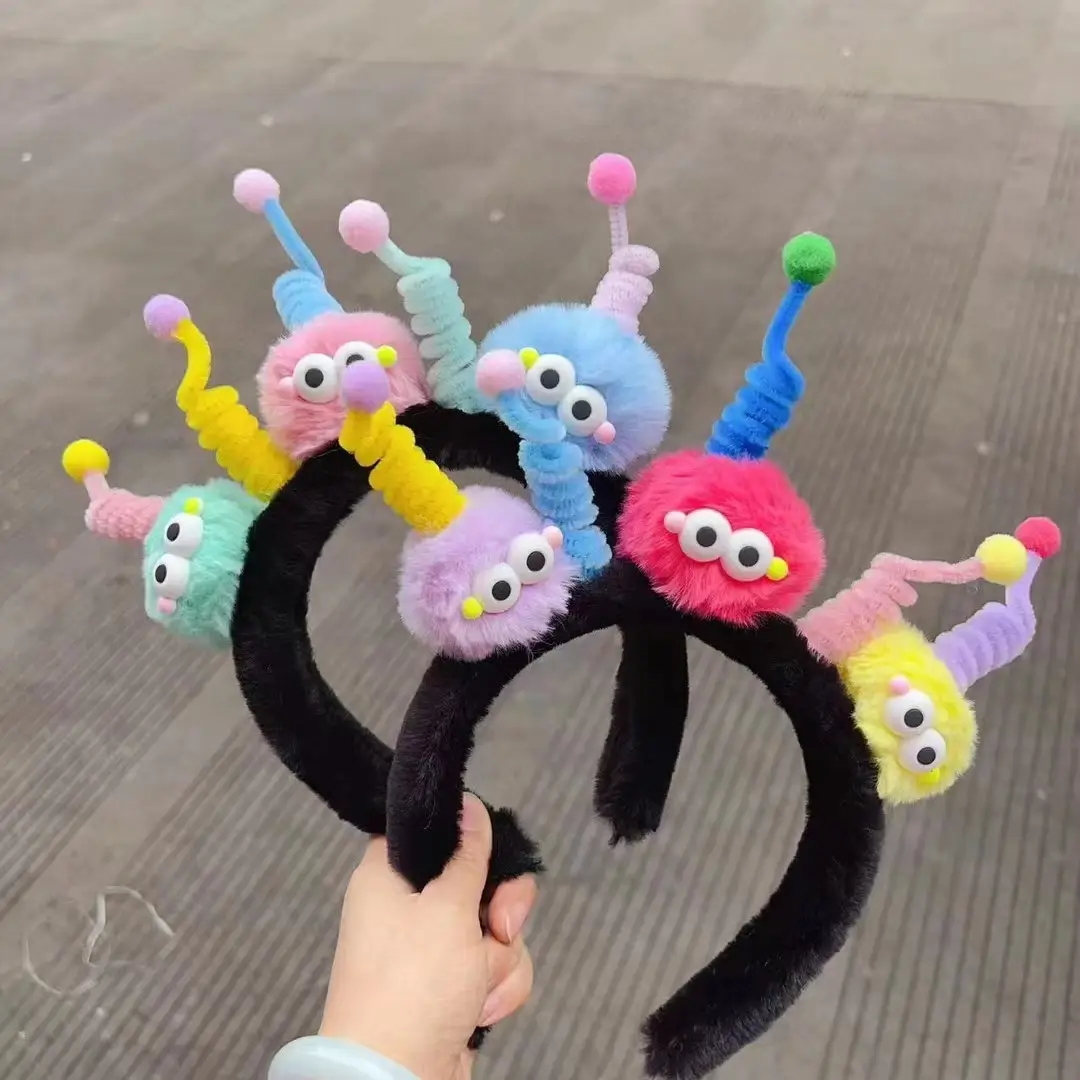 Plush Cartoon Twist Headband for Girls Winter Use