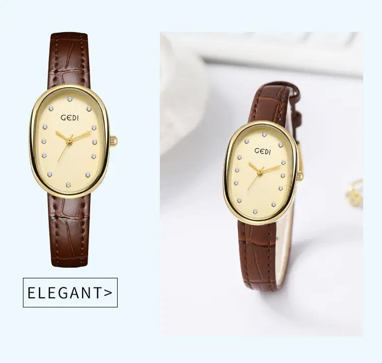 Geldi Women's Blue Bamboo Plate Watch with Gold Plated Case — feature 12