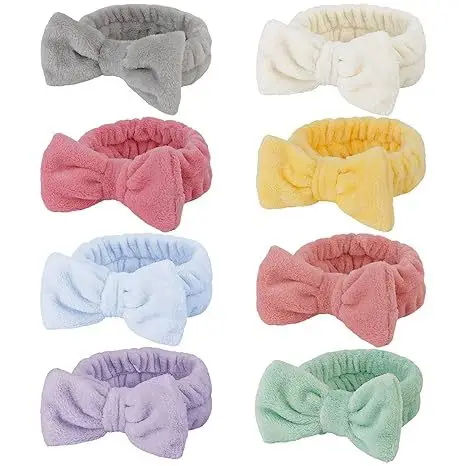 Pink Flannel Bow Hair Band 20x5.4cm Wide