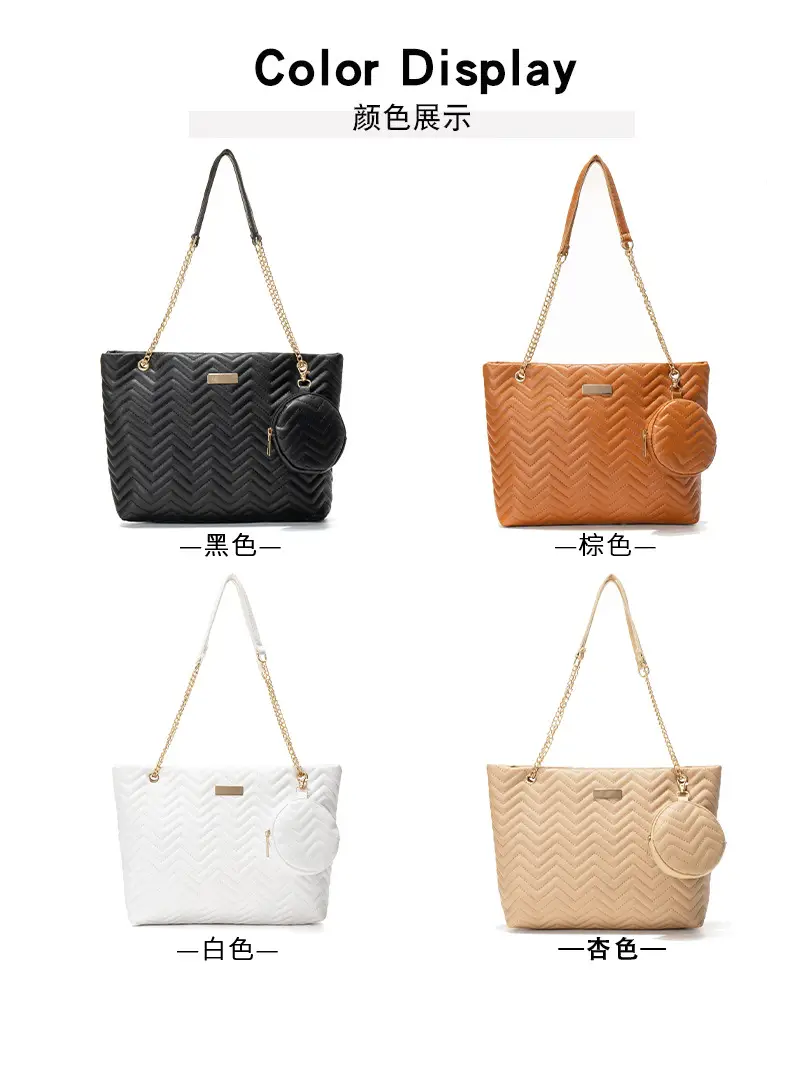 2-piece Wave Embossed Tote Bag Black 2023 — feature 16