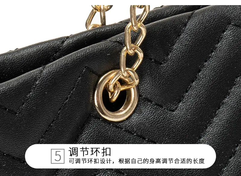 2-piece Wave Embossed Tote Bag Black 2023 — feature 23